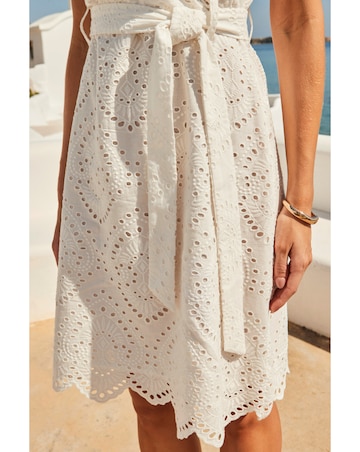 Sosandar Broderie Detail Dress