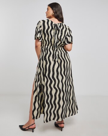 Lovedrobe Gold Foil Smock Maxi Dress