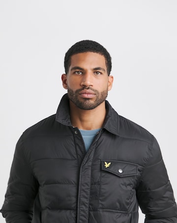 Lyle & Scott Black Wadded Collared Jacket