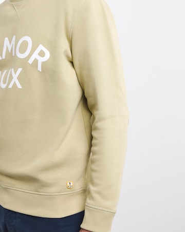 Armor Lux Logo Crew Neck Sweatshirt - Pale Olive