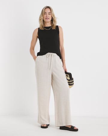 2 Pack Linen Wide Leg Trousers