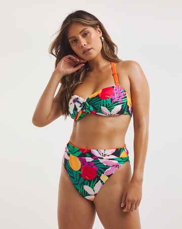 Fruit Mix and Match Bandeau Non Wired Reversible Bikini Top With Removable Tie