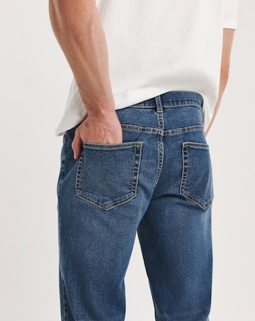 Bootcut Fit Stretch Jeans Mid Wash