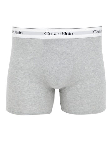 Calvin Klein Modern Cotton Stretch Boxer Brief 3 Pack - Blk/ Gry/ Wht