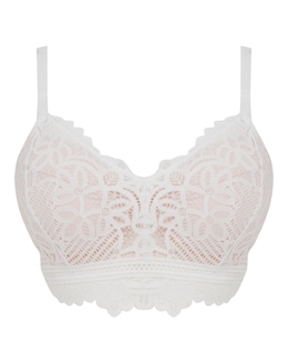 Figleaves Harper Geometric Lace Full Cup Underwired Bra B-G - White