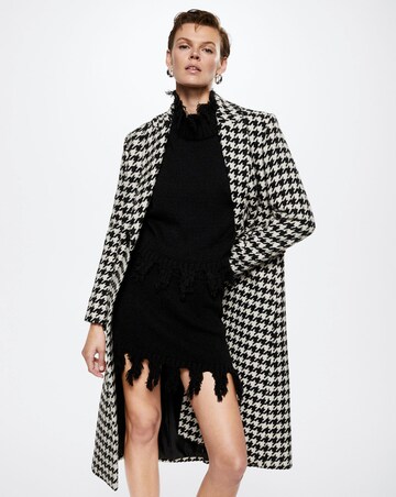 Mango Bingo Houndstooth Wool-Blend Coat