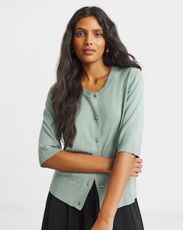 Eversoft Mint Half Sleeve Cardigan