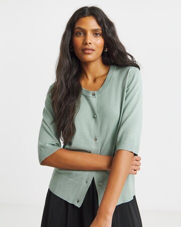 Mint Soft Touch Half Sleeve Cardigan