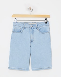Light Blue Bermuda Denim Shorts