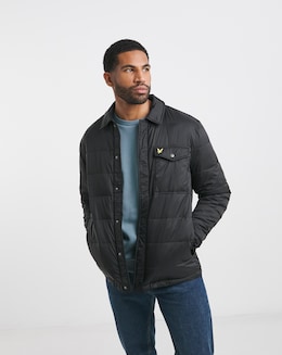 Lyle &amp; Scott Black Wadded Collared Jacket