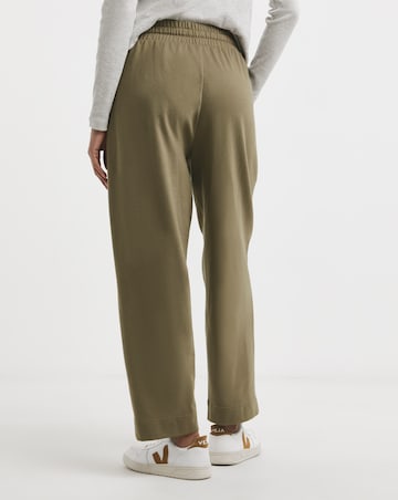 Mocha Barrel Leg Cotton Mix Jogger