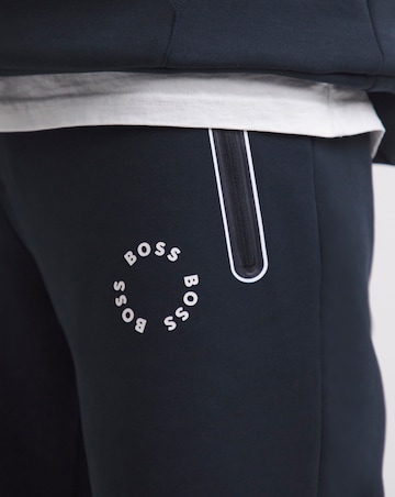 BOSS Navy Circle Logo Sweat Short