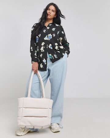 Animal Print Long Sleeve Relaxed Shirt