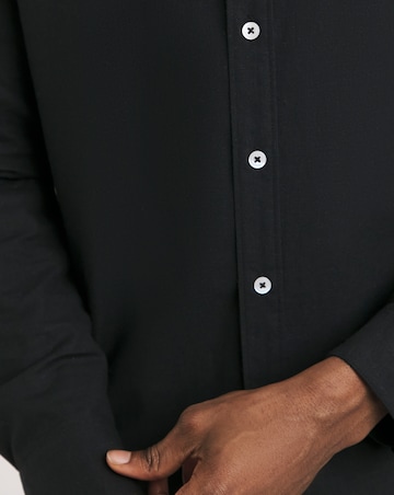 Long Sleeve Linen Blend Shirt