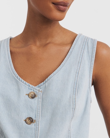 Light Blue Denim Waistcoat