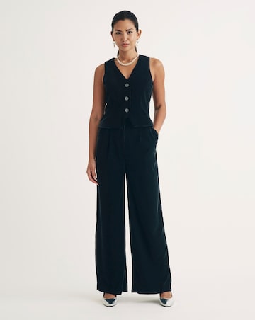 Nobody's Child Black Enzo Velvet Waistcoat