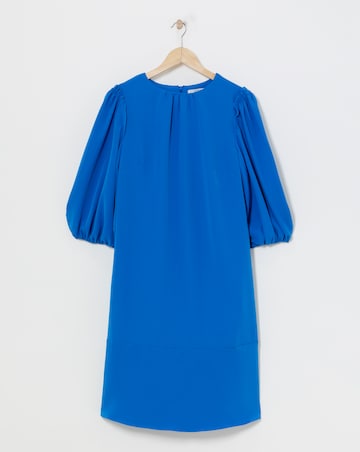 Joanna Hope Cobalt Balloon Sleeve Shift Dress