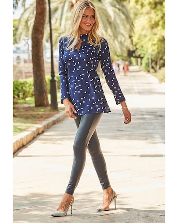 Sosandar Pleated Sleeve Top