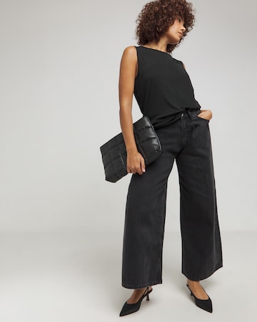 Simply Be Black Mesh Top