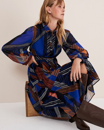 Phase Eight Chantilly Chiffon Shirt Dress With Tiered Hem