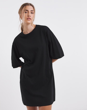 Simply Be Black Jersey Boxy T-Shirt Dress