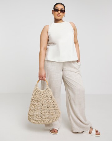 Simply Be White Bow Back Poplin Top