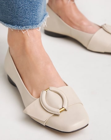 Anthology Meadow Leather Buckle Ballerina Extra Wide EEE Fit