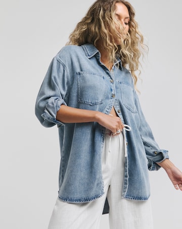 Light Blue Lightweight Oversized Shirt