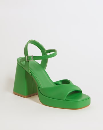 Tara Twist Front Platform Heeled Sandals - Extra Wide Fit (EEE)