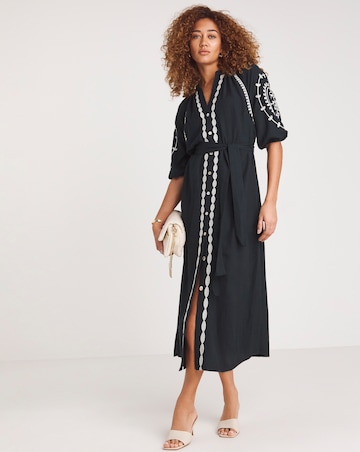 Embroidered Kaftan Dress
