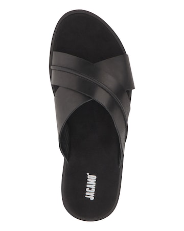 Leather Cross Strap Sandal W Fit