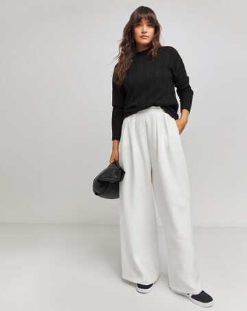 Black Rib Crew Neck Jumper