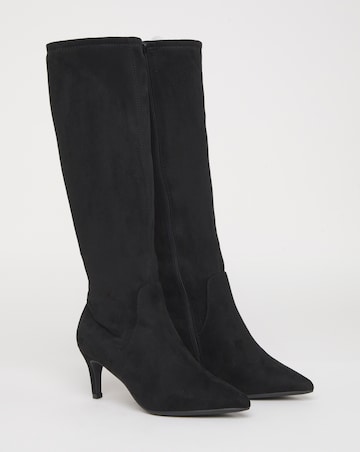 Symphony Heeled Knee High Sock Boots - Standard Fit (D) & Standard/Curvy Calf