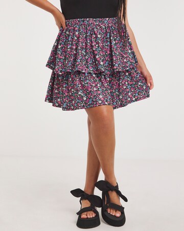 Simply Be Textured Jersey Tiered Skirt