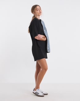 Simply Be Black Jersey Boxy T-Shirt Dress