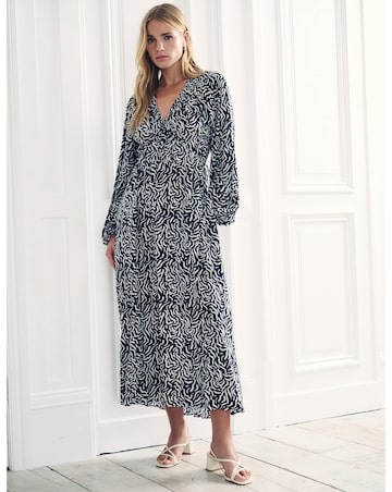 Nobody's Child Black Printed Iris Midaxi Dress