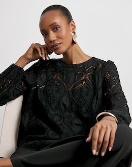 Joanna Hope Premium Broderie Blouse