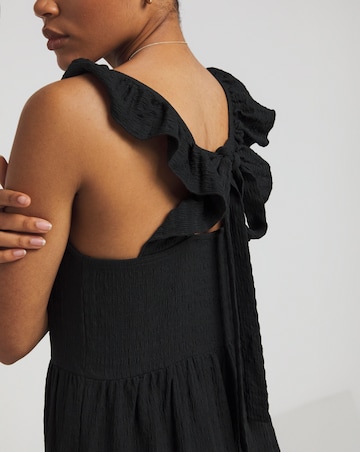 Simply Be Black Textured Jersey Smock Dress