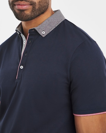 Joe Browns Printed Collar Polo Shirt Long Length