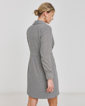 Check Twist Blazer Dress