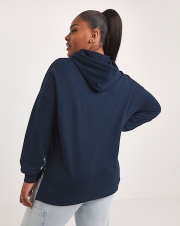 Navy Longline Hooded Tunic