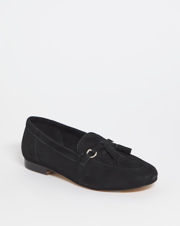Suede Tassle Loafer - Wide Fit (E)