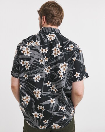 Jack & Jones Hawaii Floral Shirt - Black