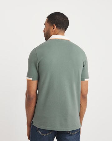 Lyle & Scott Short Sleeve Half Tipped Polo - Green