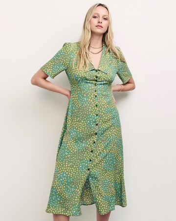 Nobody's Child Daisy Smudge Print Midi Dress