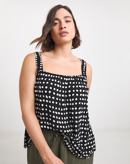 Simply Be Mono Spot Crinkle Cami