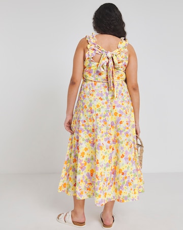 Simply Be Floral Print Shirred Midi Sundress