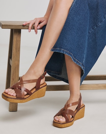 Magnolia Multi Strap Wedge Sandals - Extra Wide Fit (EEE)