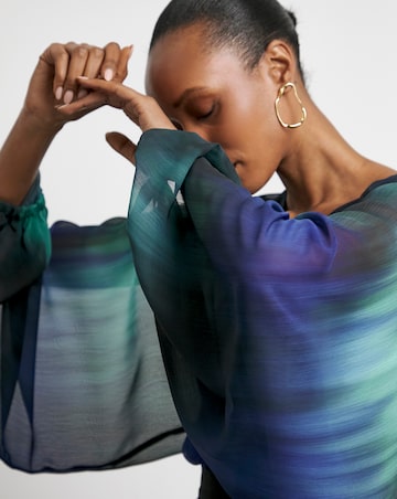 Joanna Hope Ombre Volume Sleeve Blouse