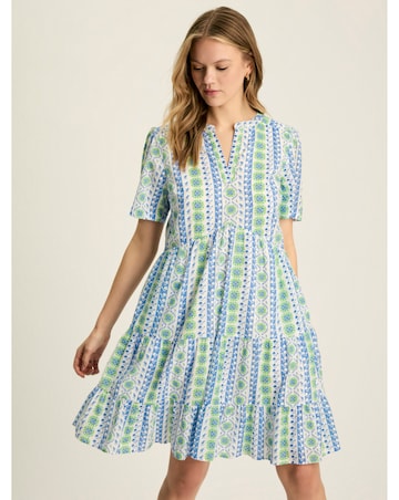 Joules Ariella Geo Tiered Dress
